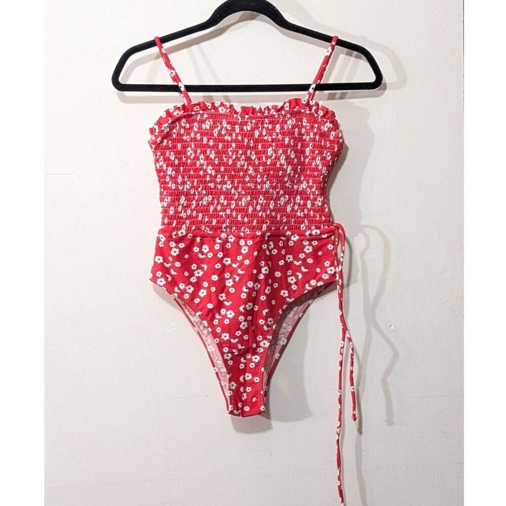 One Piece Bathing Suit - Pink Colada - removable straps sz. S